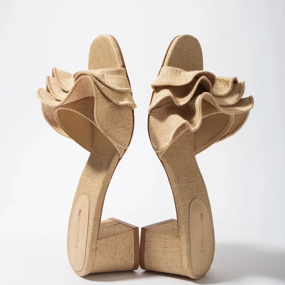 Larroude Brigitte Ruffle Mule NEW! - Picture 2 of 5